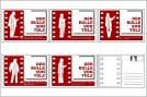Postkarten - 5 Stück als Set in Rot
